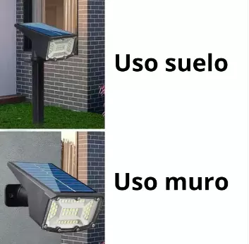 Pack x2 foco solar exterior jardín estaca led impermeable